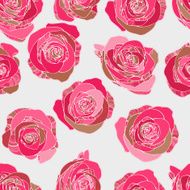 Traditional classic rose seamless pattern