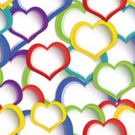 Colorful hearts seamless
