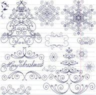 Set of Christmas doodles N2