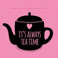 Greeting card Lettering I love tea