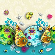 Floral pattern shells