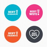 Best wife husband and friend icons N18