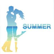 young couple and ocean landscape N3