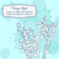 floral card with blossoms