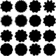 set of round template