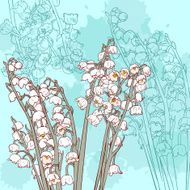 floral card with blossoms N3