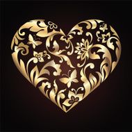 golden ornate heart