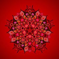 Ornamental round hearts pattern