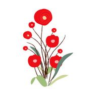 background with flowers in retro style N5