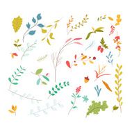 set of florals and ribbon N3