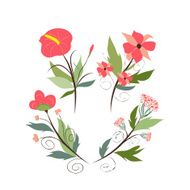 set of botanical graphic elements N2