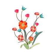 background with flowers in retro style N7