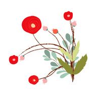 background with flowers in retro style N8