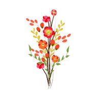 background with flowers in retro style N12