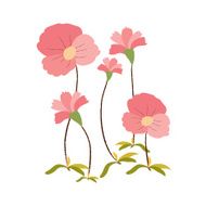 background with flowers in retro style N17