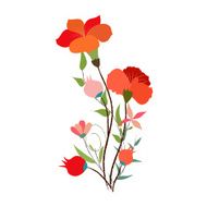 background with flowers in retro style N26