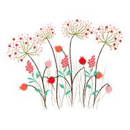 background with flowers in retro style N28