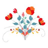 background with flowers in retro style N31