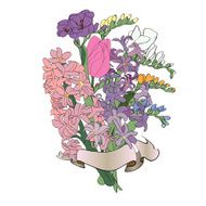 Spring flowers bouquet
