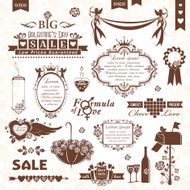 Set of Valentines Day design elements N2