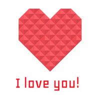 icon heart of triangles banner I love you N4