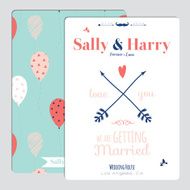 Wedding romantic floral Save the Date invitation N20