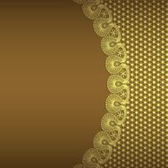 vector background with gold flowers and swirls N2