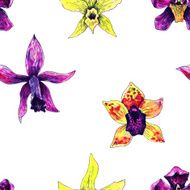 seamless pattern with orchids N2