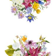 watercolor floral card N3