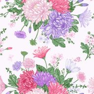 Seamless pattern with summer flowers N4