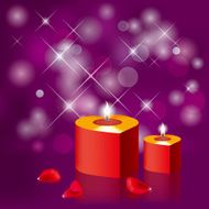 Heart-shaped candles