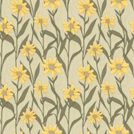 retro daisy seamless pattern N3