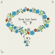 Flower vector background with place for your text