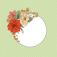 Floral background Flourish border with copy space N7