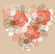 Floral background with flowers of peony N3