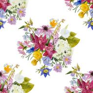 Hand drawn floral seamless pattern N9