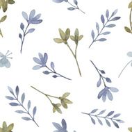 Watercolor floral seamless pattern N52