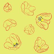Seamless pattern with tulips N8