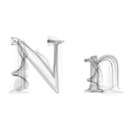 Black Smoke font Letter N