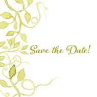 Wedding invitation watercolor