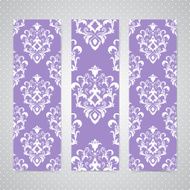 Collection vertical banners in the style of Baroque Modern Vector N2
