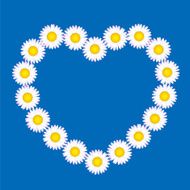 Love Flowers Heart Daisies Frame