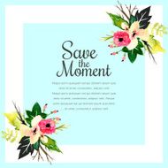Vector invitation card with watercolor elements N3