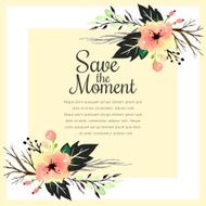 Vector invitation card with watercolor elements N4