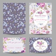 Invitation or Congratulation Card Set - for Wedding Baby Shower