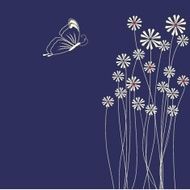 Floral card with butterflies