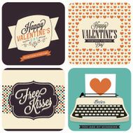 Vintage Retro Valentines day cards