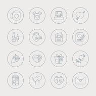 valentine&#039;s day line icon set N12