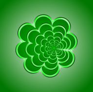 Green Flower Background Vector illustration
