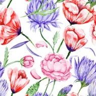 Watercolor floral pattern N57